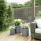 3 Large Heavy Fiber Clay Outdoor Planters All Season Replanting Pots Patio